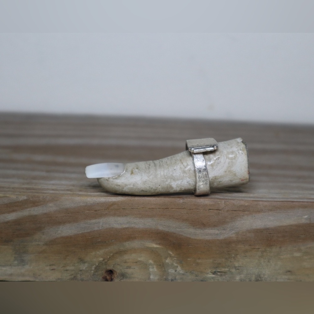 Simple minimalistic silver ring spoon size 6